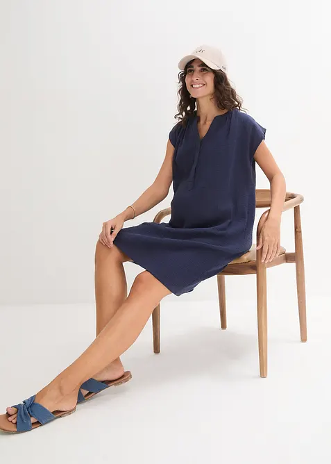 Abito prémaman / da allattamento in mussola di cotone, bonprix