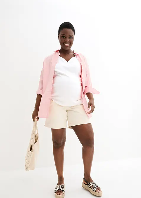 Camicetta oversize in cotone con maniche a 3/4, bonprix