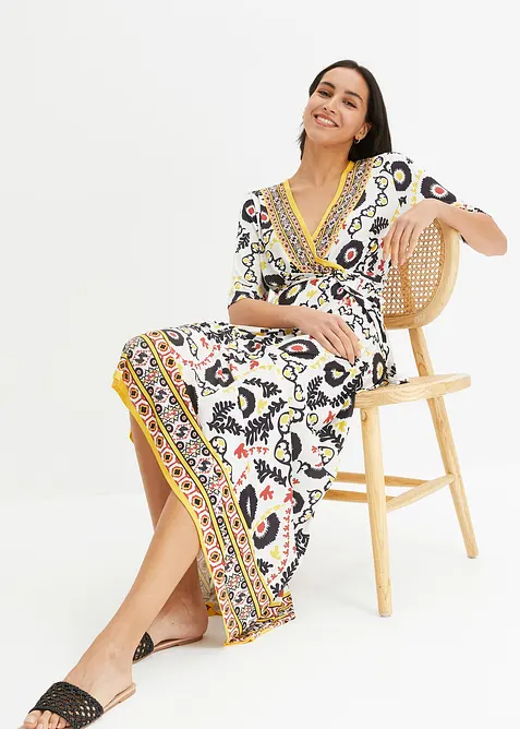 Abito di jersey con cintura da annodare, bonprix