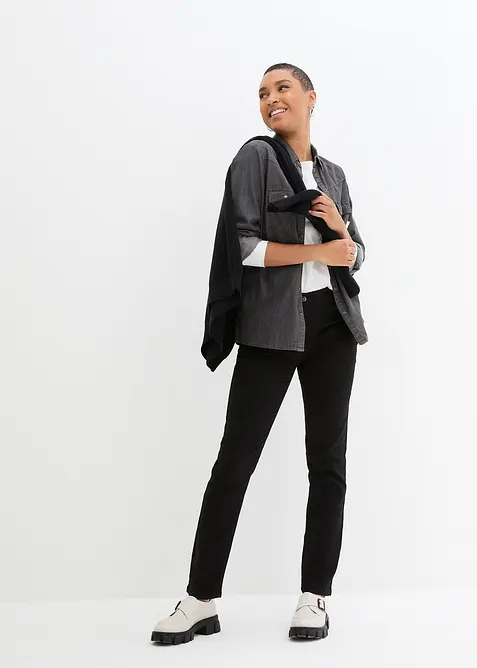 Jeans slim fit con vita alta e comoda, bonprix