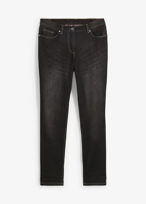 Jeans boyfriend elasticizzati, vita media, bonprix