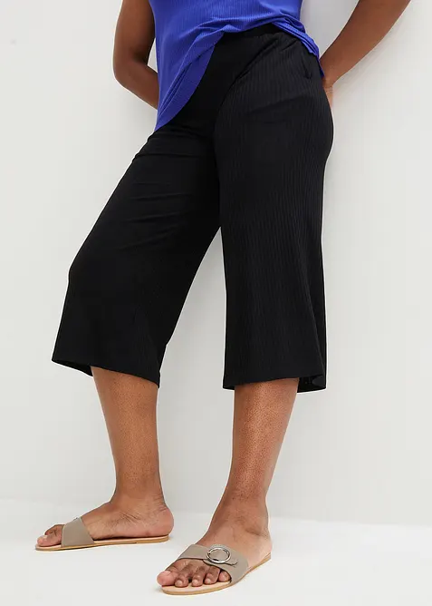 Pantaloni in jersey a coste con elastico in vita, bonprix