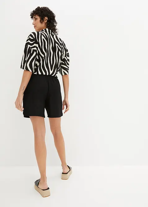 Shorts in jersey operato con fascia elasticizzata alta in vita, bonprix