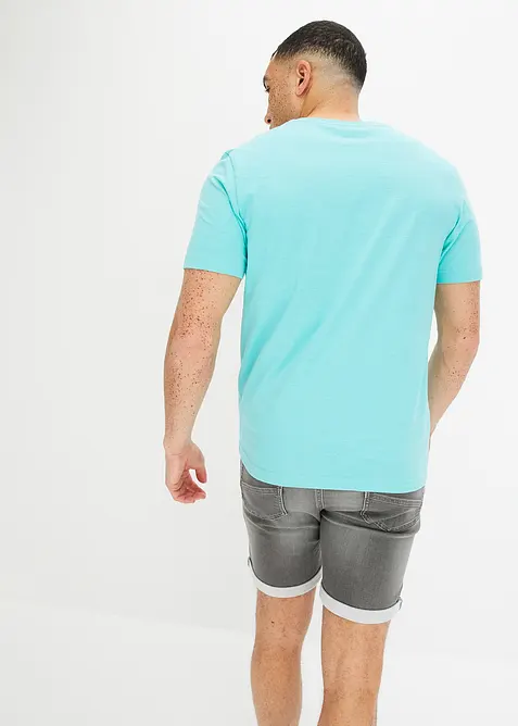 T-shirt con scollo a V in puro cotone, bonprix