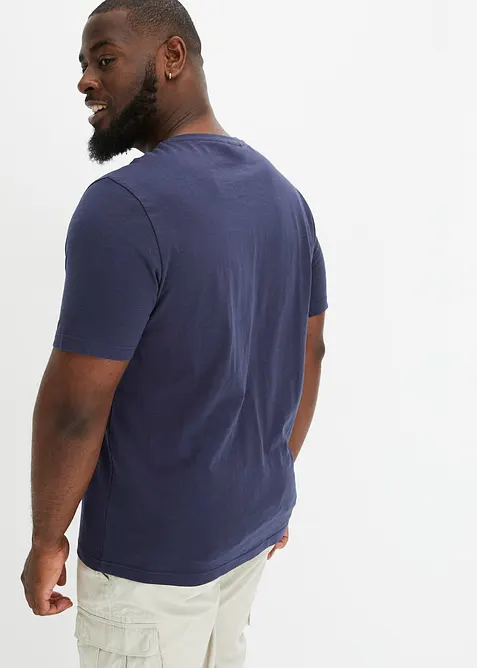 T-shirt con scollo a V in puro cotone, bonprix