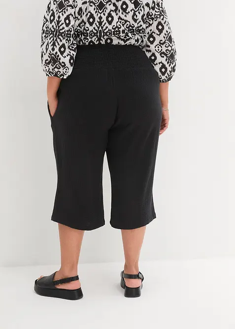 Pantaloni capri in soffice mussola, bonprix