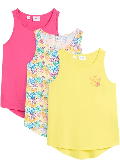 Top in jersey (pacco da 3) in cotone biologico, bonprix