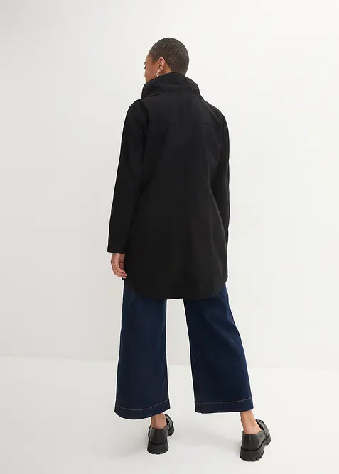 Parka corto in cotone a collo alto con coulisse, bonprix