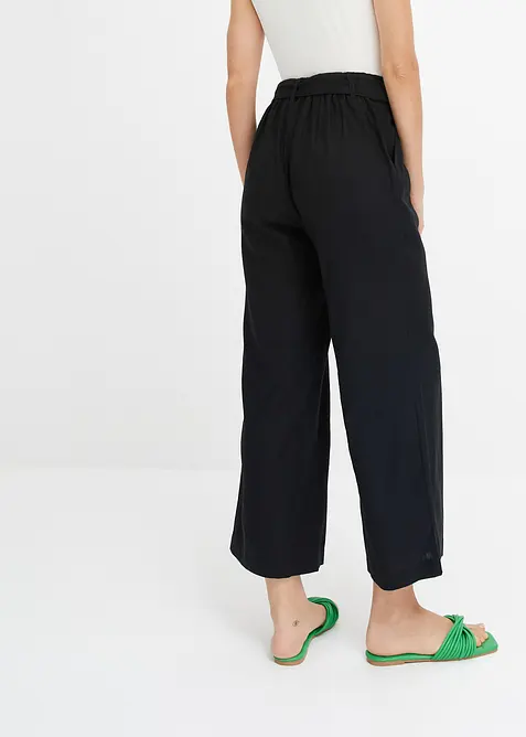 Pantaloni culotte in misto lino leggero, bonprix