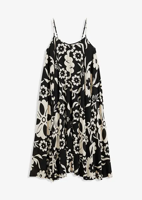 Abito lungo e ampio con spalline in viscosa fluente, bonprix