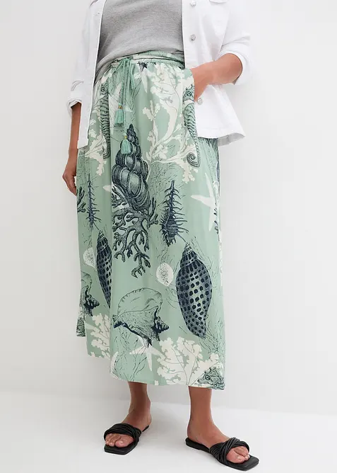 Gonna lunga in viscosa fluente, bonprix