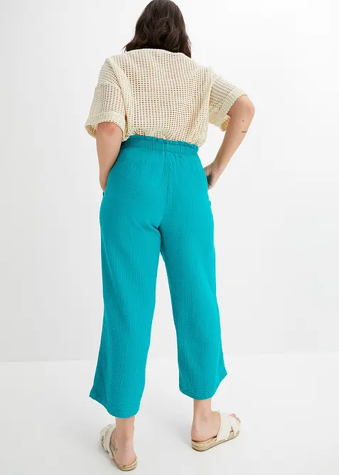 Pantaloni culotte in mussola di cotone, bonprix