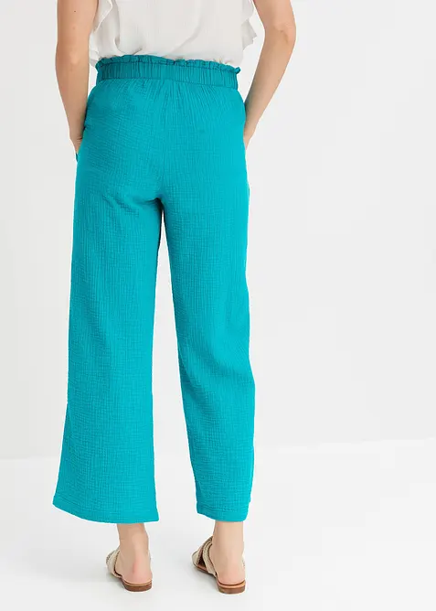Pantaloni culotte in mussola di cotone, bonprix