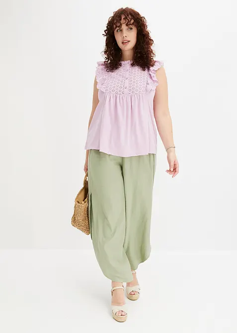 Pantaloni in misto lino, bonprix