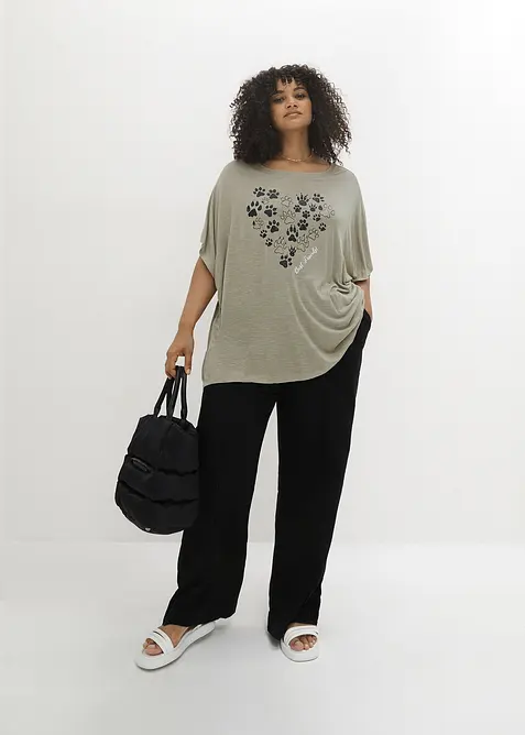 Maxi maglia in viscosa fluente, bonprix