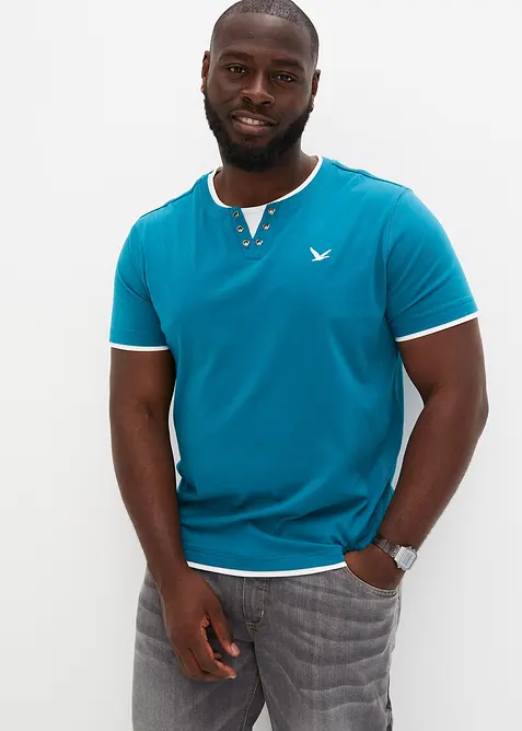 Maglia 2 in 1 a maniche corte (pacco da 2), bonprix