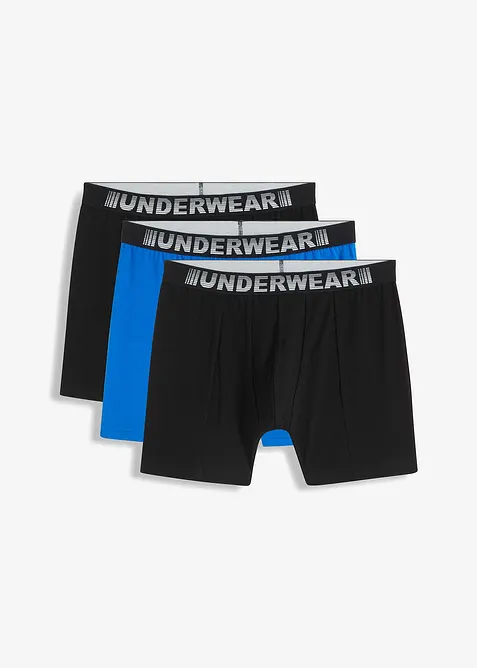 Boxer aderenti di media lunghezza (pacco da 3), bonprix