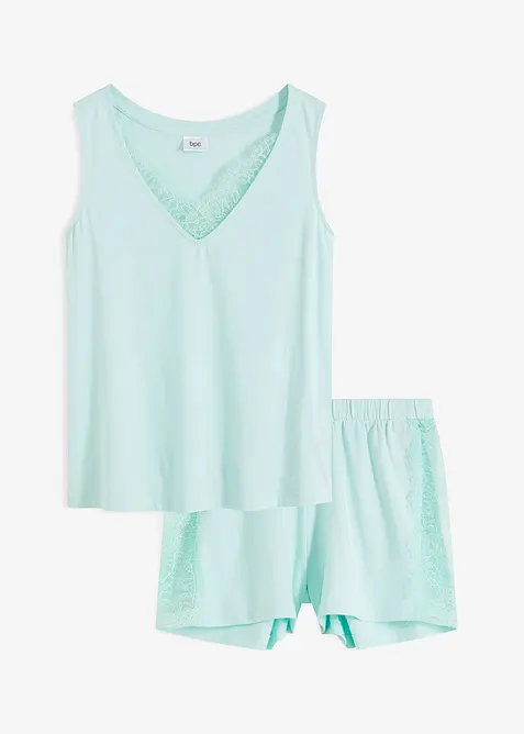 Pigiama estivo con pizzo delicato, bonprix