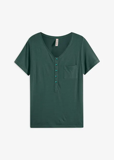 T-shirt con abbottonatura, bonprix