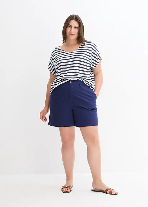 Maglia in puro lino con maniche a pipistrello, bonprix