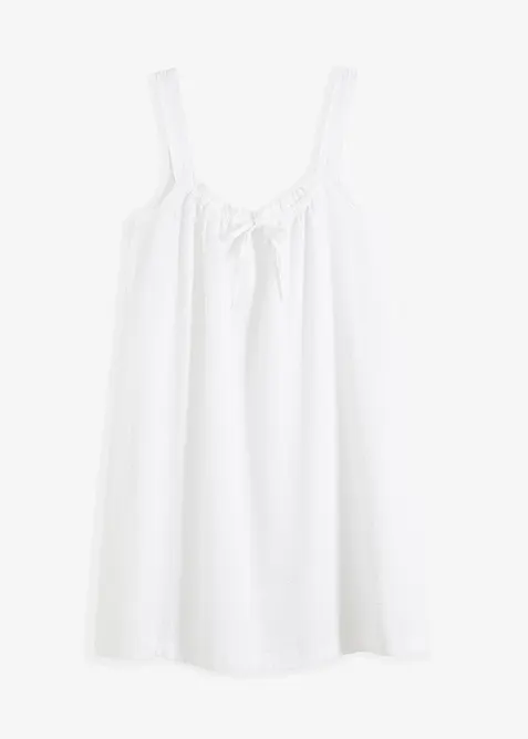 Camicia da notte oversize in seersucker leggero, bonprix