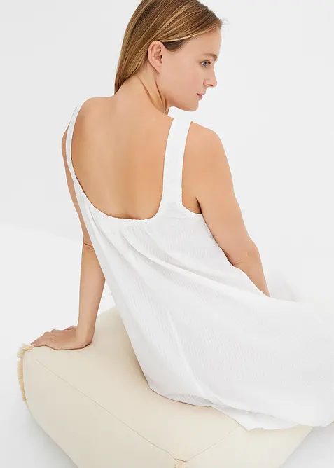 Camicia da notte oversize in seersucker leggero, bonprix