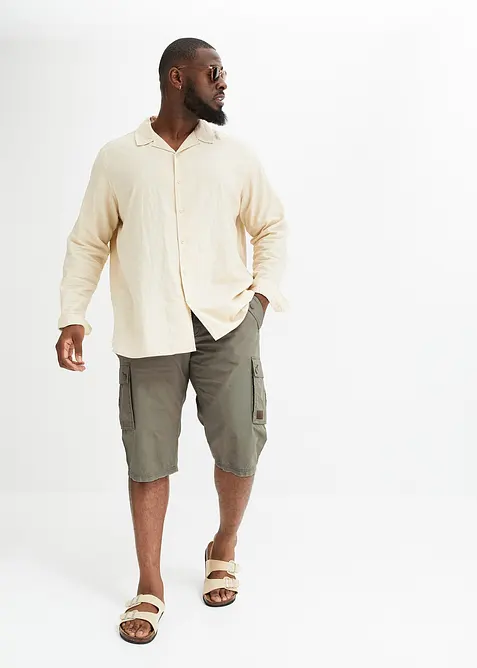 Bermuda cargo in puro cotone, regular fit, bonprix