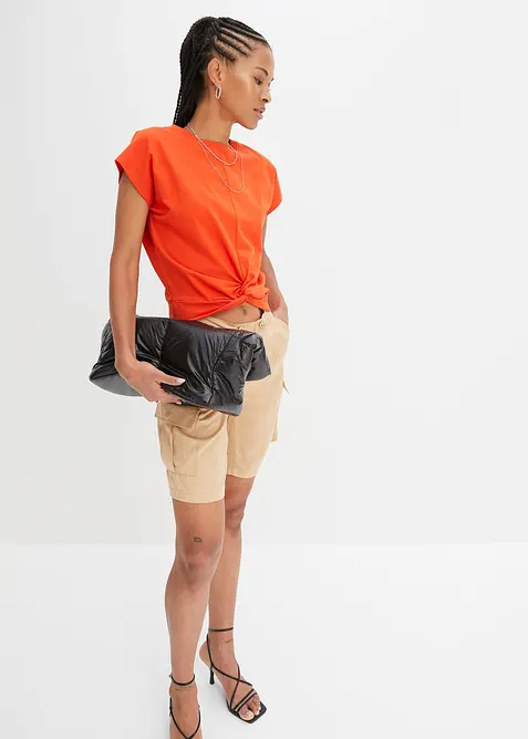 T-shirt cropped in puro cotone biologico, bonprix