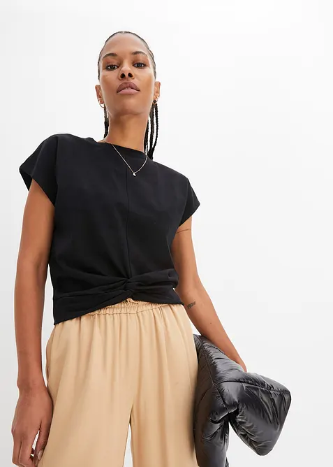 T-shirt cropped in puro cotone biologico, bonprix