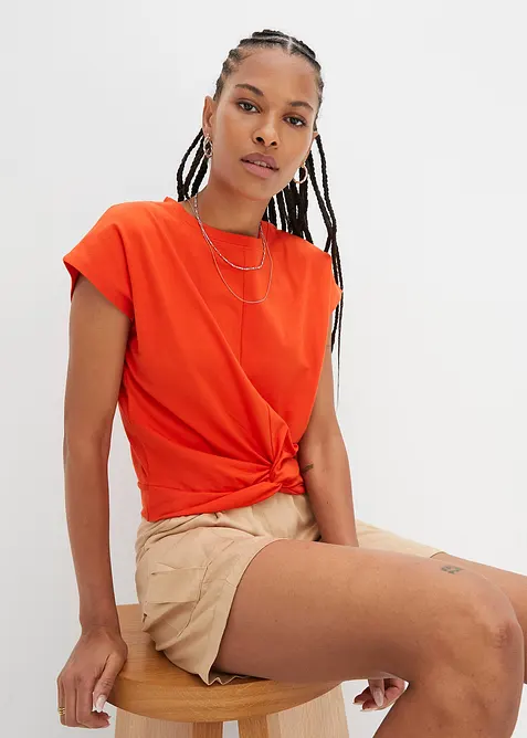 T-shirt cropped in puro cotone biologico, bonprix