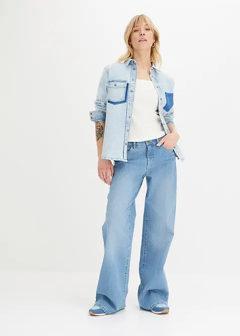 Top a costine in cotone biologico (pacco da 2), bonprix