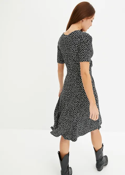 Abito in jersey con drappeggio in misto viscosa morbido, bonprix