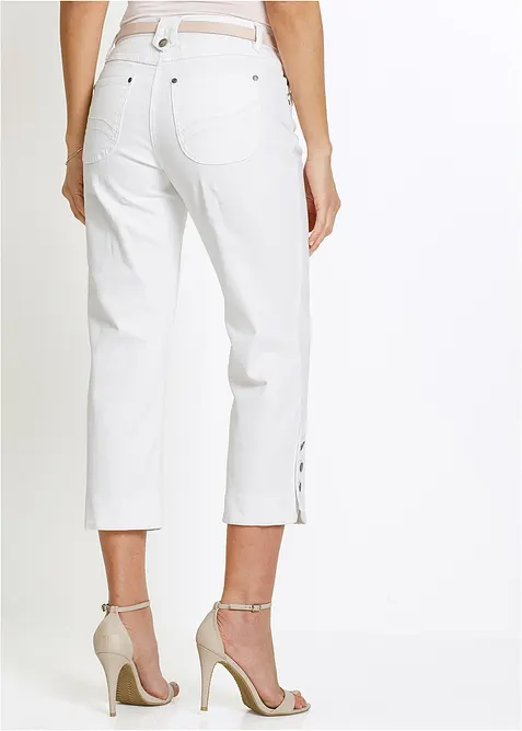 Jeans capri, a vita media, bonprix