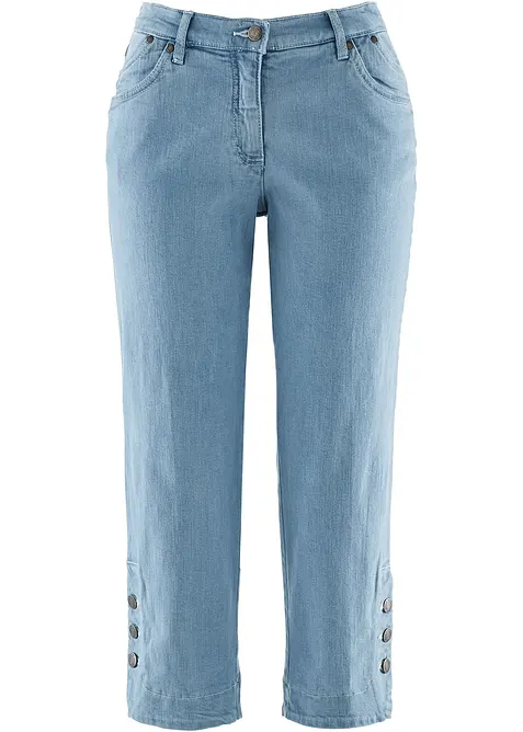 Jeans capri, a vita media, bonprix