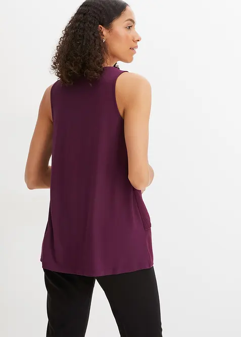 Top in viscosa con cerniera, bonprix