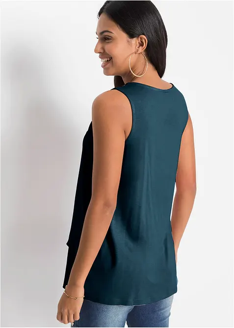 Top in viscosa con cerniera, bonprix