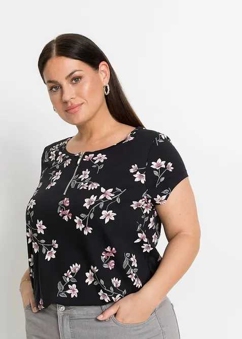 Maglia oversize in misto cotone, bonprix