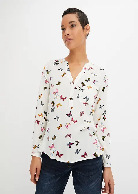 Blusa in viscosa fluente, bonprix