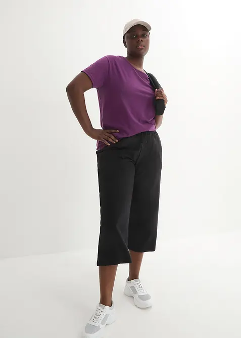 Pantaloni da jogging al polpaccio in cotone biologico, bonprix