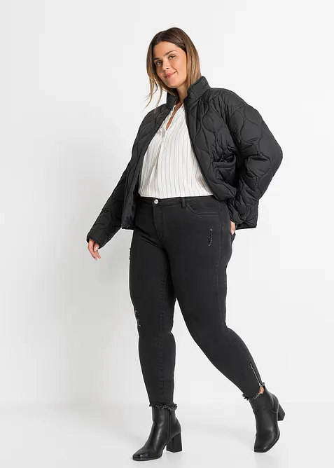 Jeans skinny elasticizzati, vita media, bonprix