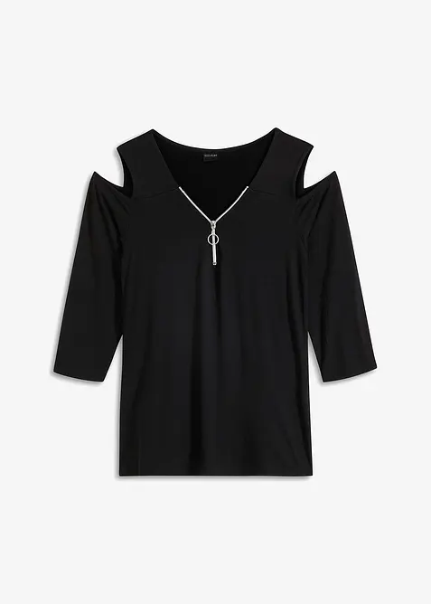 Maglia con cut-out in viscosa, bonprix