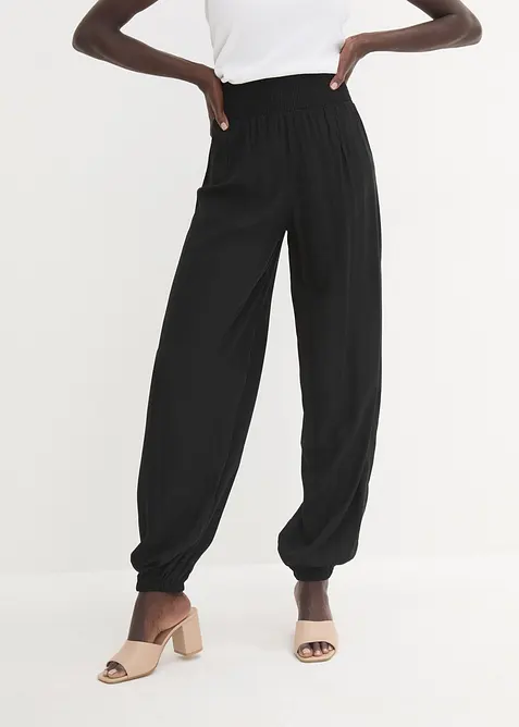 Pantaloni a palazzo in viscosa fluida, bonprix