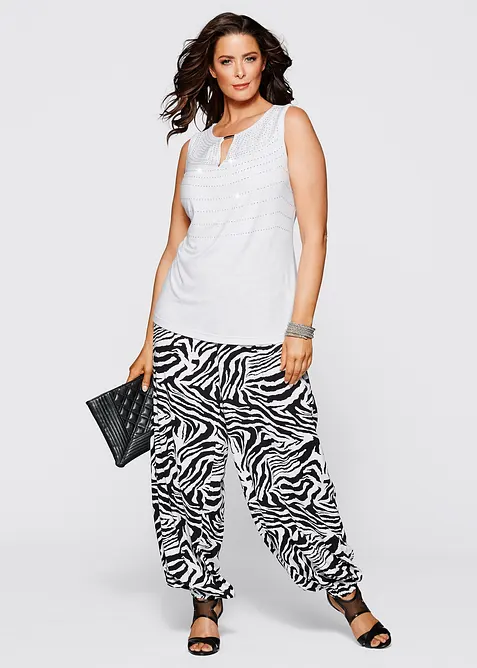 Pantaloni a palazzo in viscosa fluente, bonprix