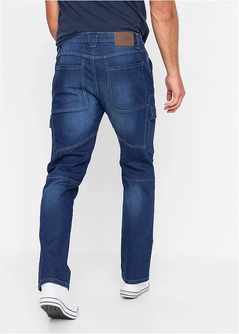 Jeans cargo elasticizzati regular fit, straight, bonprix