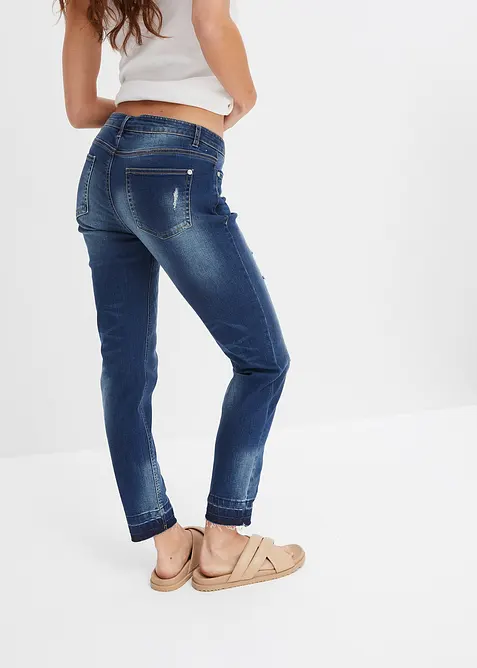 Jeans skinny cropped, vita bassa, bonprix