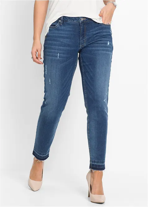 Jeans skinny cropped, vita bassa, bonprix