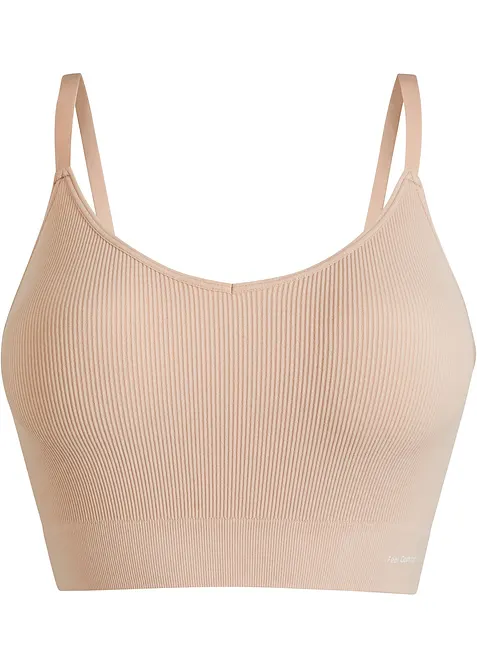 Reggiseno bustier a coste senza cuciture Feel Comfort, bonprix