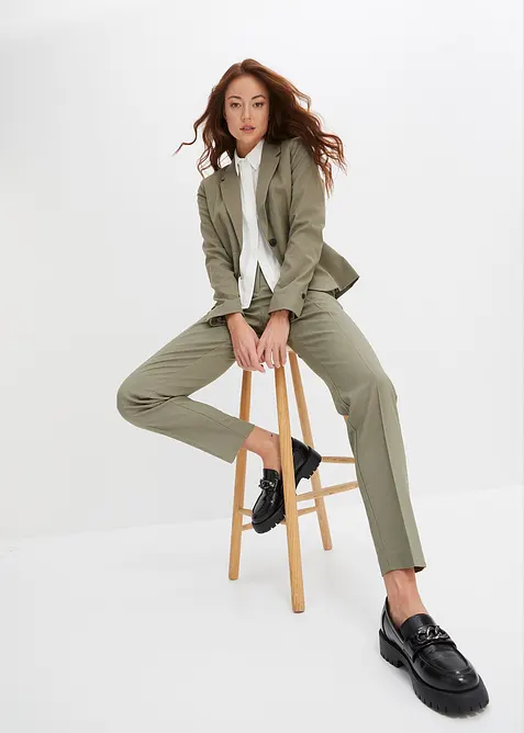 Pantaloni da completo con pieghe stirate, bonprix