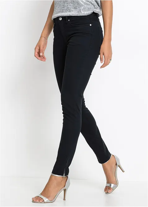 Jeans skinny cropped, vita media, bonprix