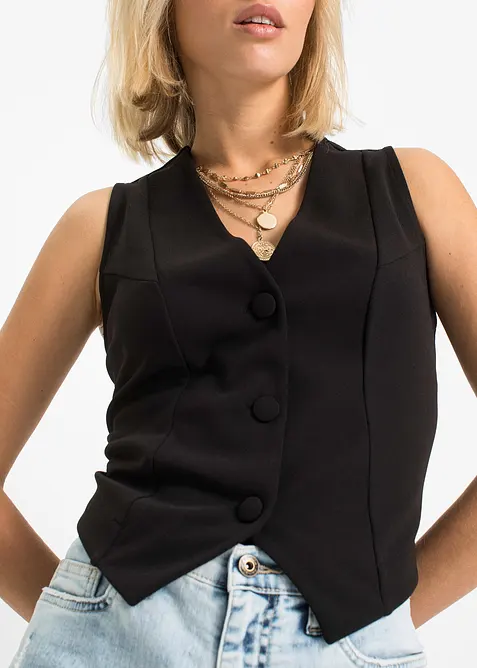 Gilet elegante in interlock resistente, bonprix